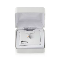 Love Is Forever Diamond Accent Sterling Silver & 10k Gold Over Silver Double Heart Pendant Necklace