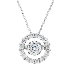 Floating DiamonLuxe 1 1/2 Carat T.W. Simulated Diamond Circle Pendant
