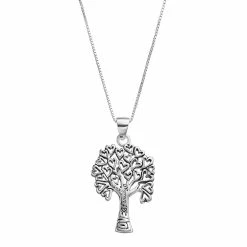 Timeless Sterling Silver Family Tree Pendant