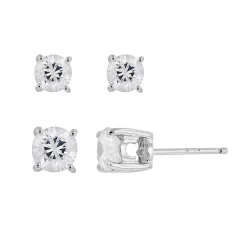 DiamonLuxe Sterling Silver 1 1/2-ct. T.W. Cubic Zirconia Stud Earring Set