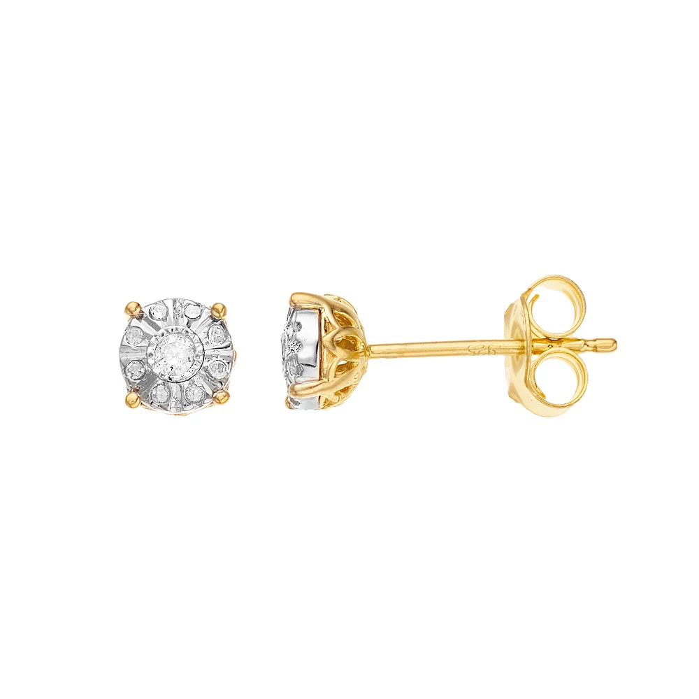 1/10 Carat T.W. Diamond Composite Round Stud Earrings - Image 3