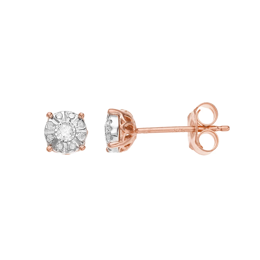 1/10 Carat T.W. Diamond Composite Round Stud Earrings