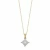 1/10 Carat T.W. Diamond Composite Square Stud Pendant Necklace