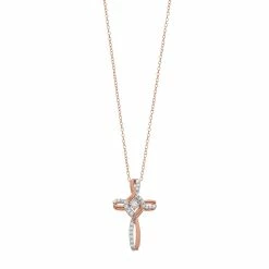 1/4 Carat T.W. Diamond Cross Pendant Necklace