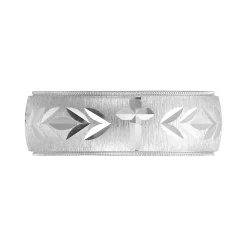 AXL Sterling Silver Cross Wedding Band - Men