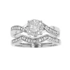 Sterling Silver 1/5 Carat T.W. Diamond Engagement Ring Set
