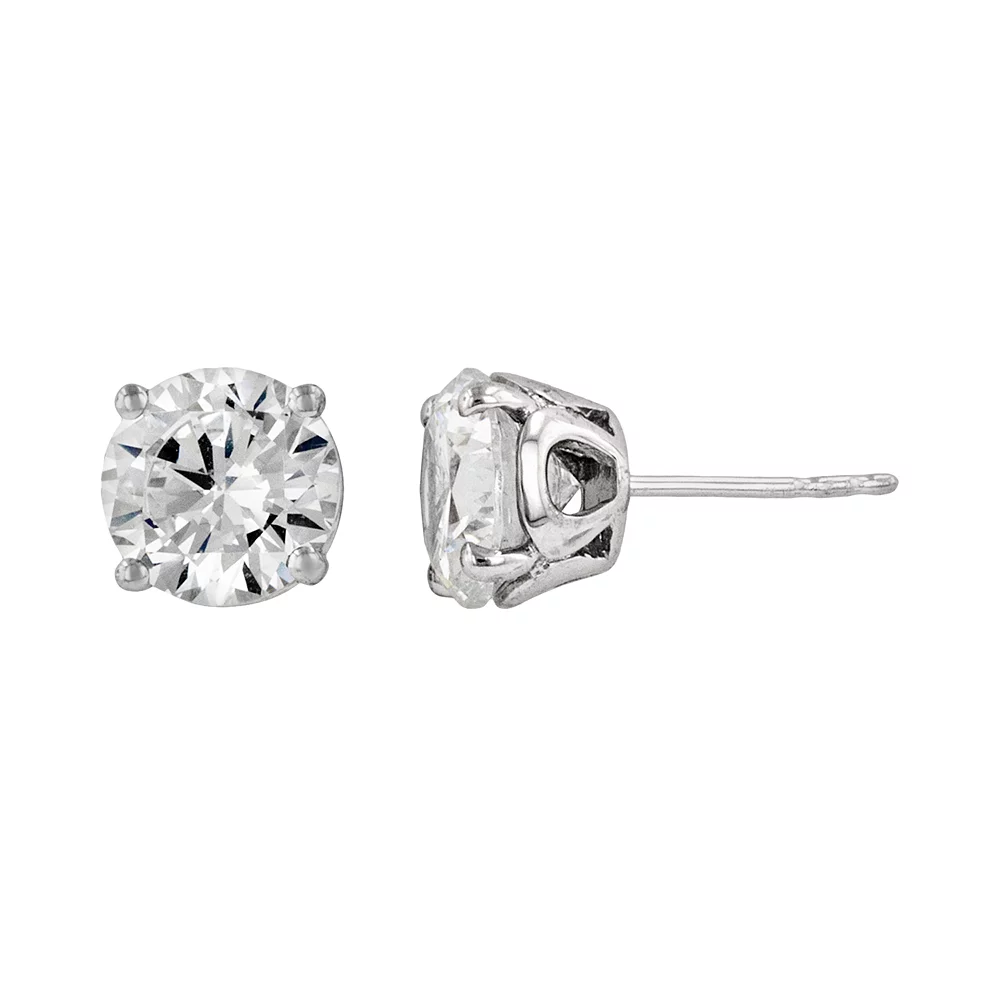DiamonLuxe Sterling Silver 3 1/10-ct. T.W. Simulated Diamond Stud Earrings