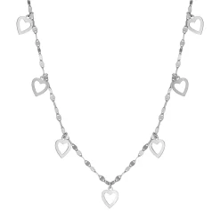 Sterling Silver Heart Charm Necklace