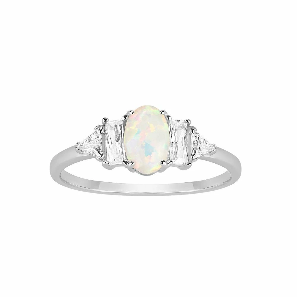 PRIMROSE Cubic Zirconia & Opal Ring - Image 3