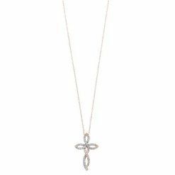 1/4 Carat T.W Diamond Cross Pendant Necklace