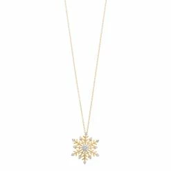 1/4 Carat T.W Diamond Snowflake Pendant Necklace
