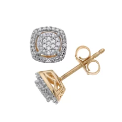 1/10 Carat T.W Diamond Cushion Earrings