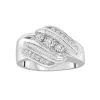 Sterling Silver 1/2 Carat T.W. Diamond 3-Stone Ring