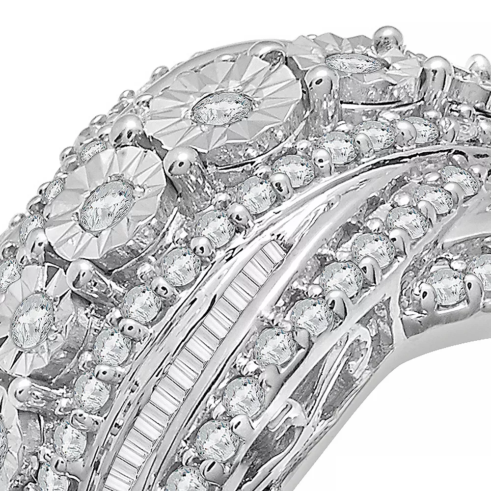 Sterling Silver 1 Carat T.W. Diamond Ring - Image 3