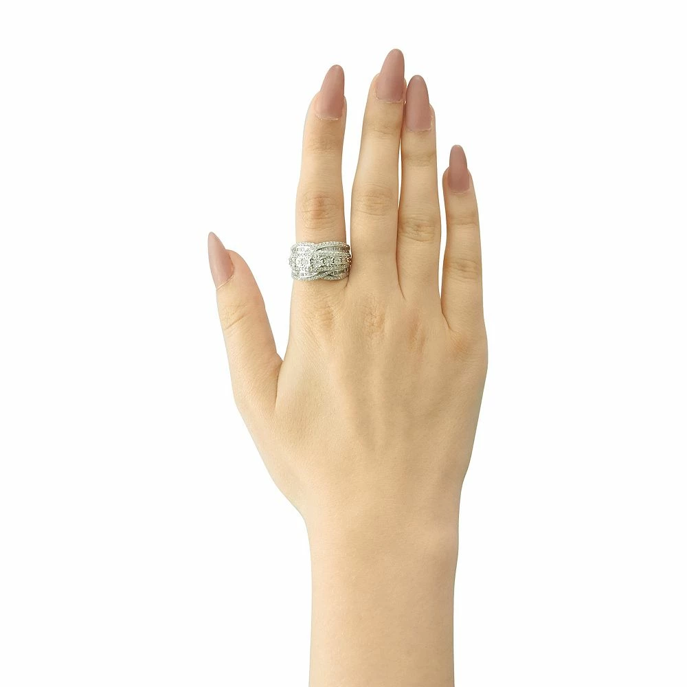 Sterling Silver 1 Carat T.W. Diamond Ring - Image 4