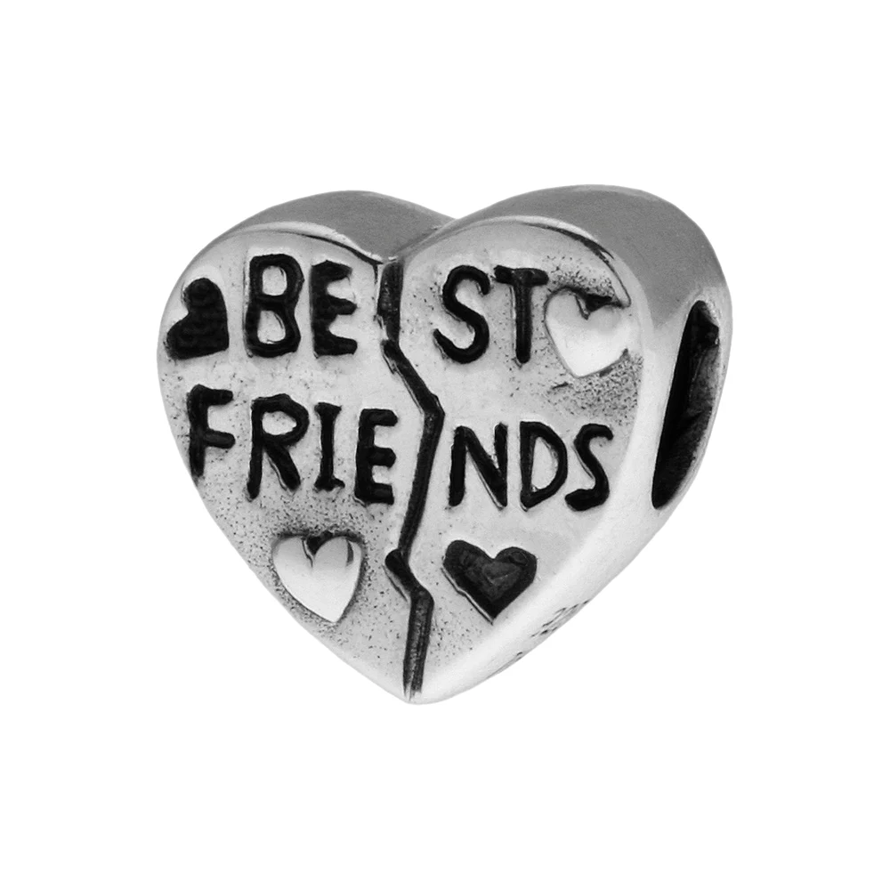 Individuality Beads Sterling Silver "Best Friends" Heart Bead