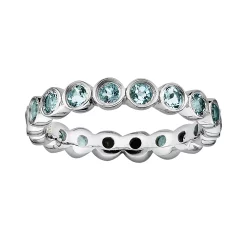 Stacks & Stones Sterling Silver Aquamarine Stack Ring